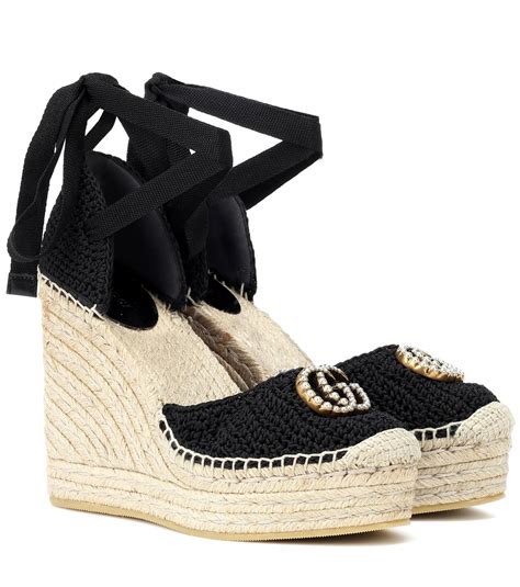 gucci wedge espadrille|gucci platform espadrilles.